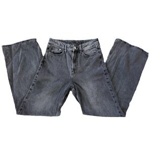 H&M Women's Sz 6 Black Wide Leg Jeans – Vintage Wash Y2K‎ 90s Mom Denim